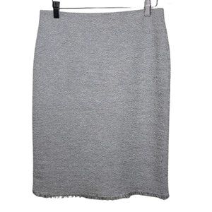 ANN TAYLOR | Black and White Tweed Textured Pencil Skirt | Size 4
